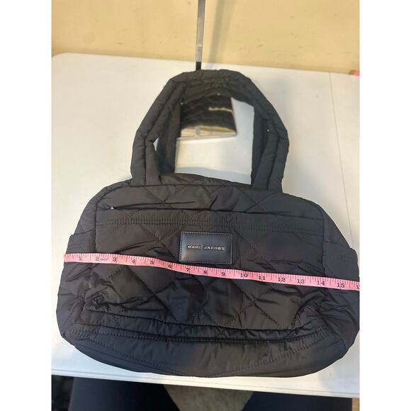 Marc Jacobs Bag Black Quilted Nylon Medium Weekender Duffle Travel Carryon - Picture 9 of 13